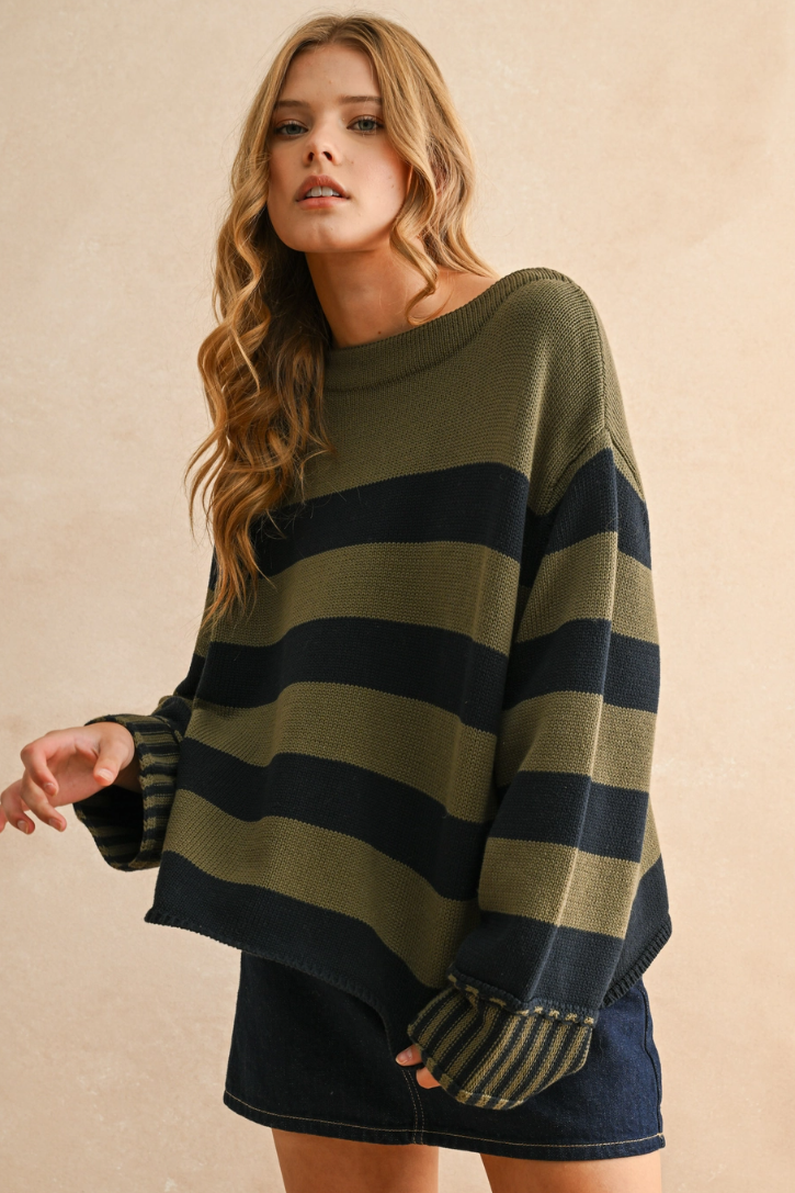 •FREDDY• striped 100% cotton sweater