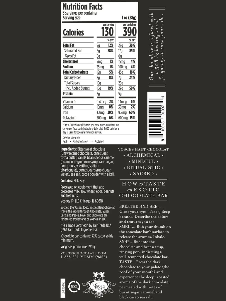 •BLACK SALT CARAMEL• dark chocolate bar