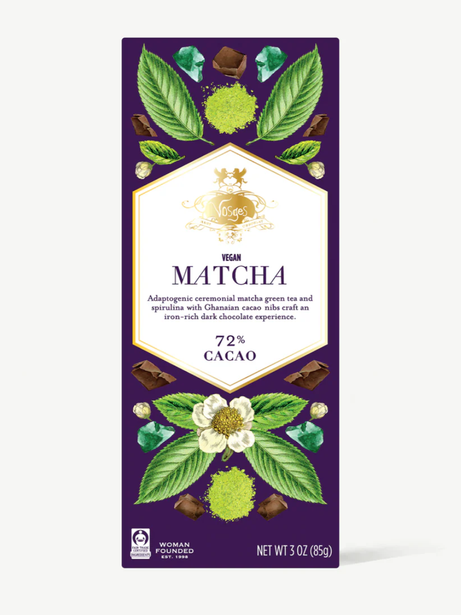 •MATCHA + SPIRULINA• dark chocolate bar