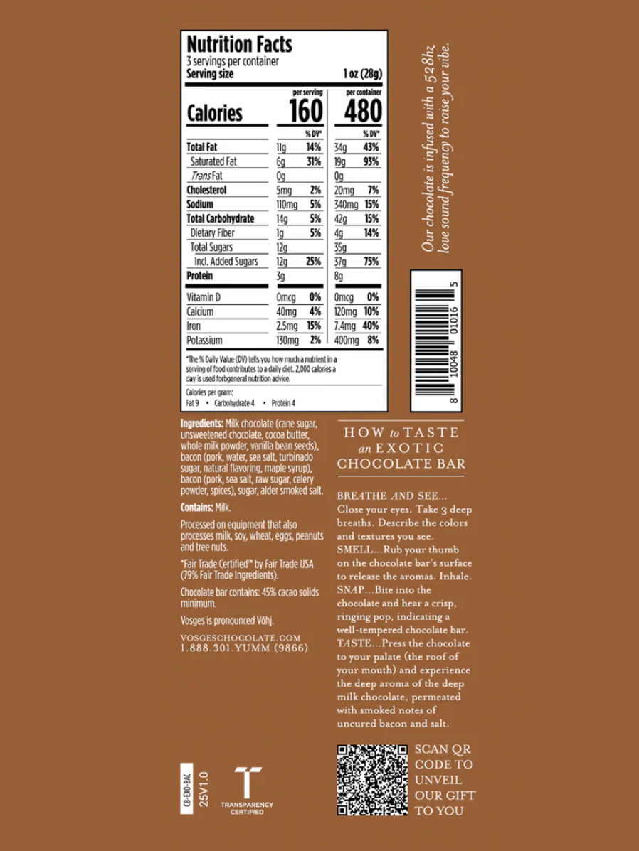 •MO'S BACON• milk chocolate bar