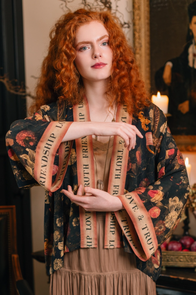 •HEART OF GOLD• cropped bamboo cardigan