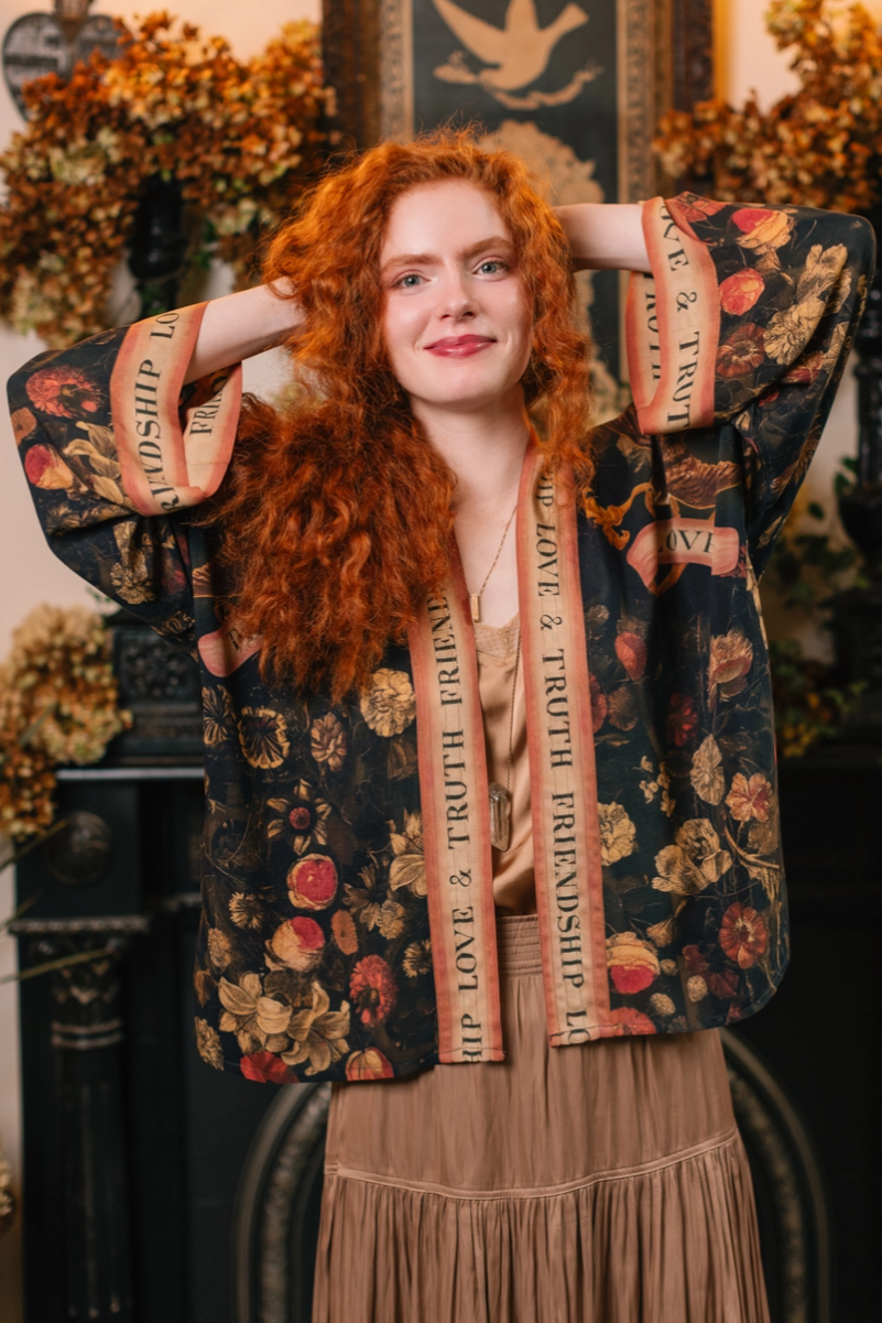 •HEART OF GOLD• cropped bamboo cardigan