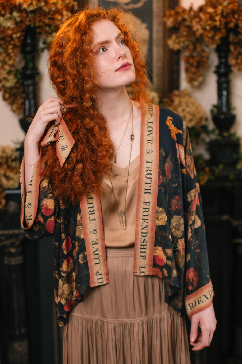 •HEART OF GOLD• cropped bamboo cardigan