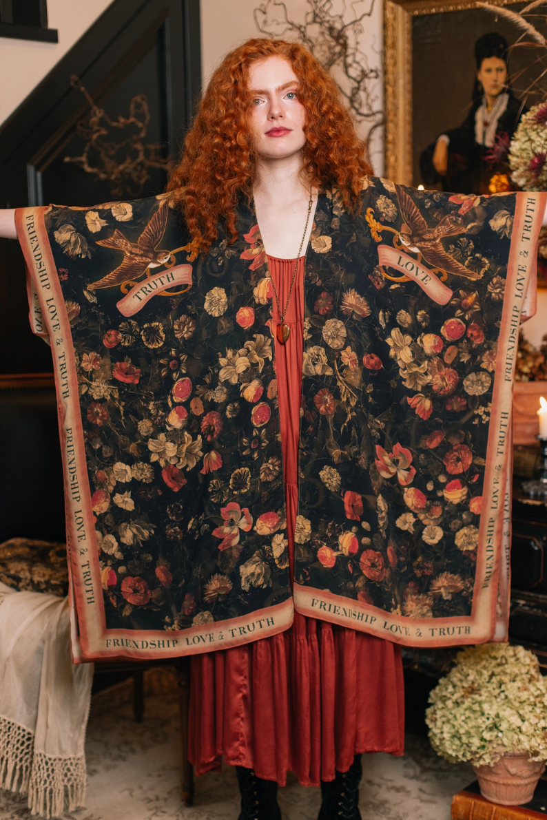 •HEART OF GOLD• ruana style bamboo cardigan