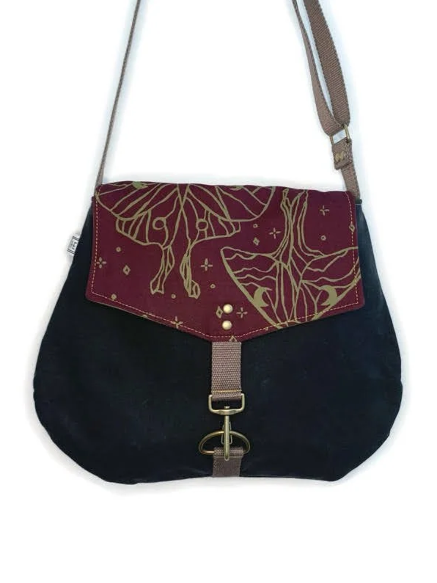 •SATCHEL - LUNA• waxed canvas crossbody