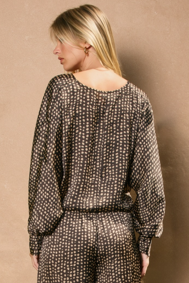 •LUNARES• satin surplice top