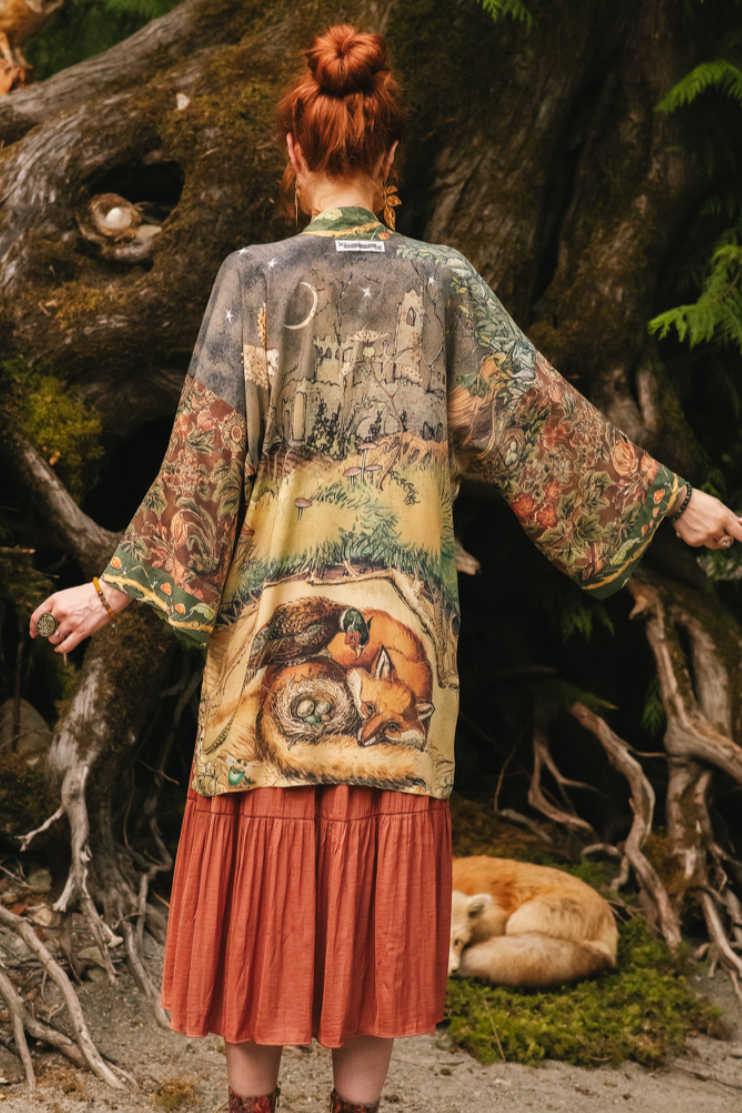 •WOODLAND WISDOM• bamboo cardigan with tie