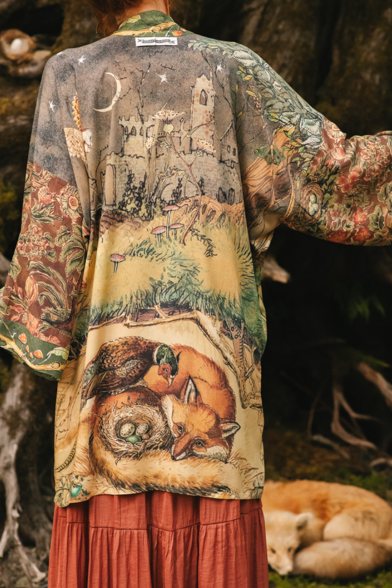 •WOODLAND WISDOM• bamboo cardigan with tie