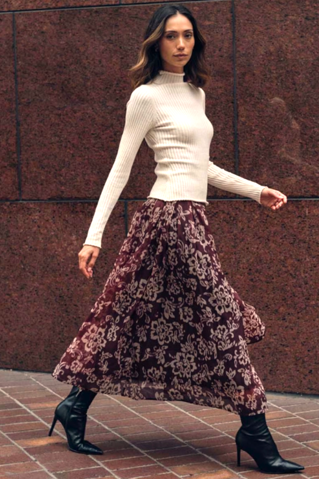 •GERTRUDE• pleated organza midi skirt