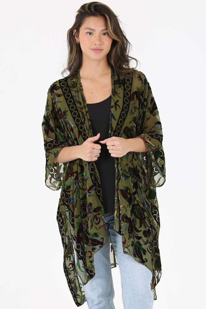 •BILTMORE• velvet burnout cardi