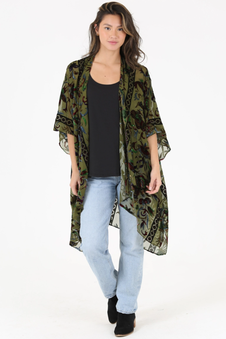 •BILTMORE• velvet burnout cardi