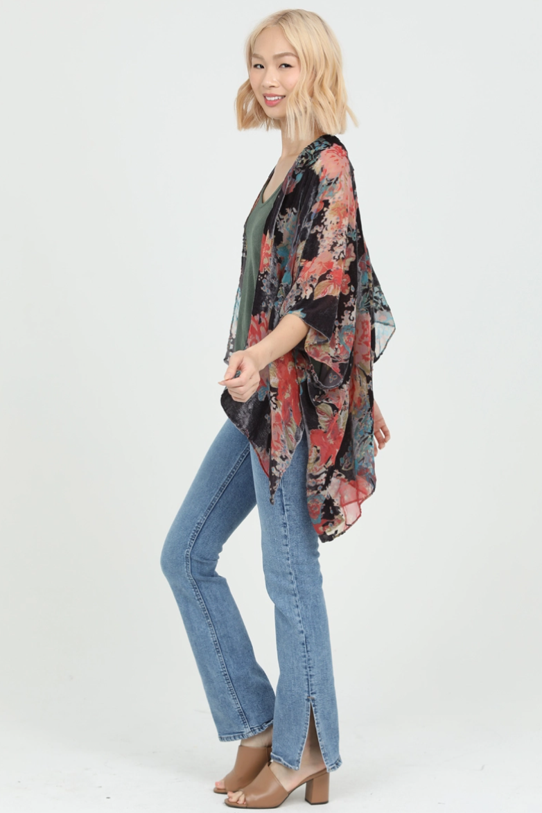 •HANA• velvet burnout cardi