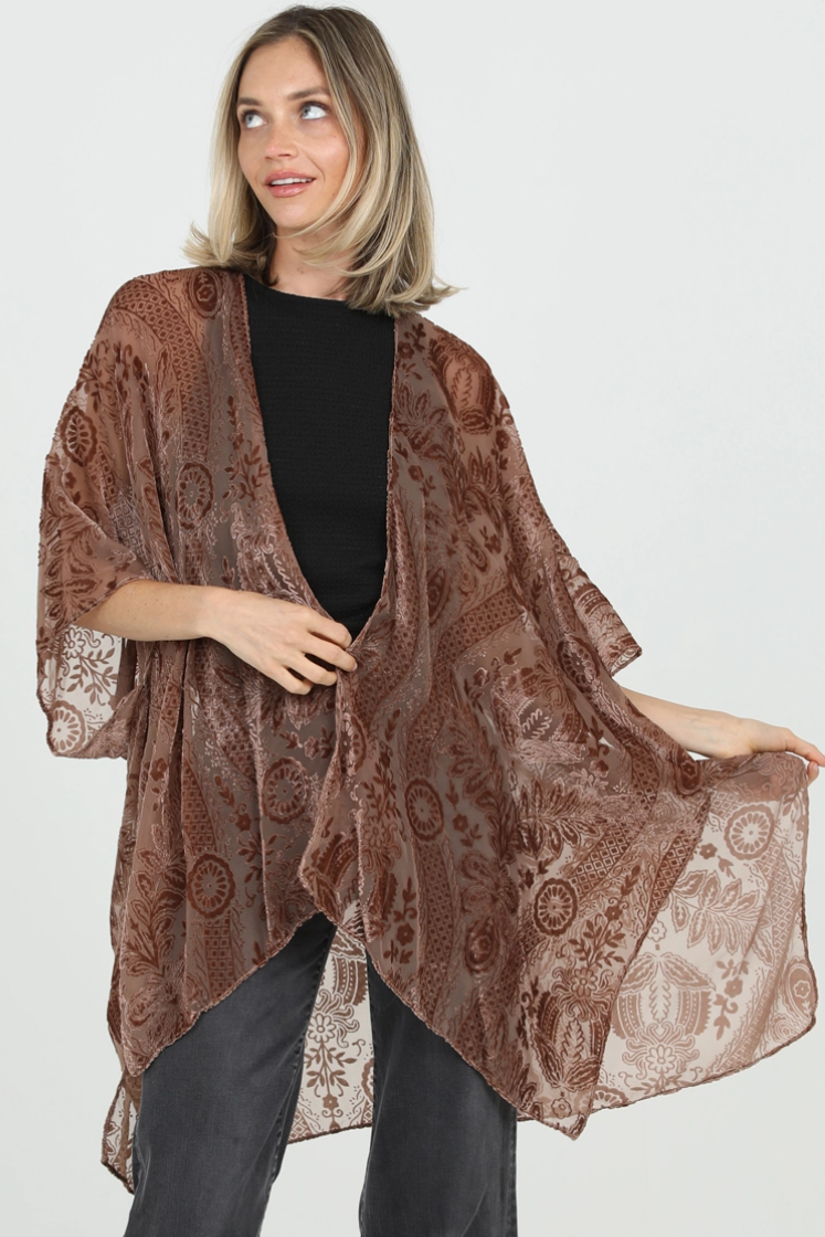 •MELINA• velvet burnout cardi