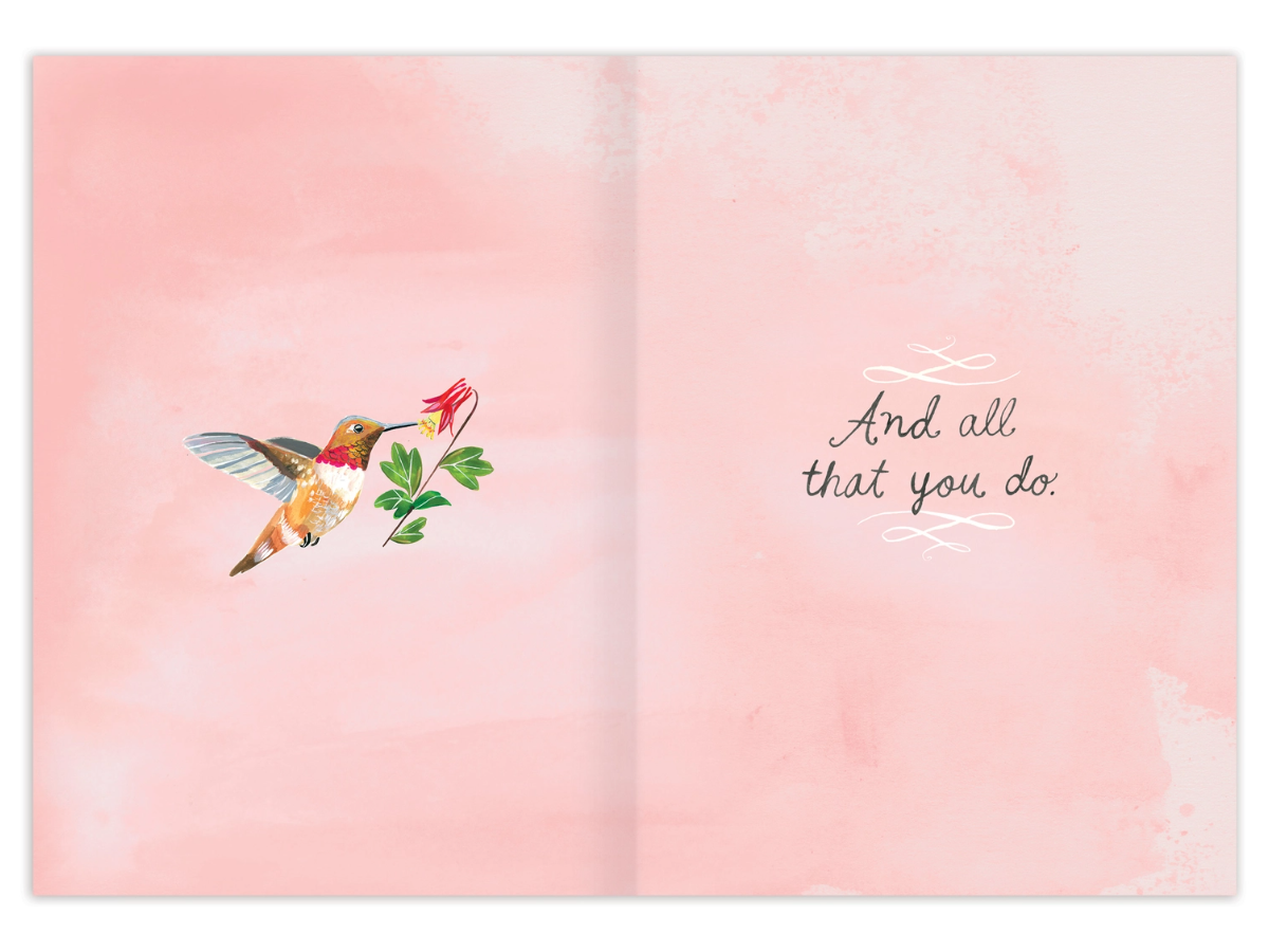 •HUMMINGBIRD• thank you card