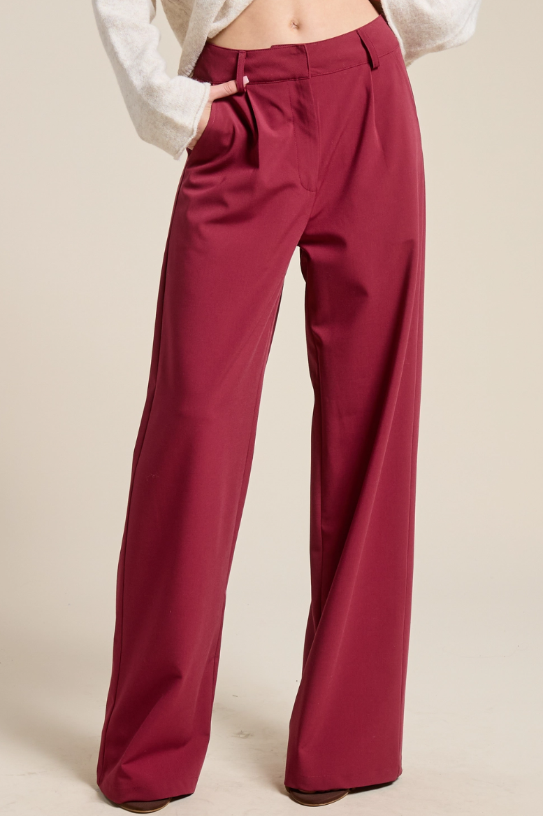 •BERNADETTE• pleated wide leg pants