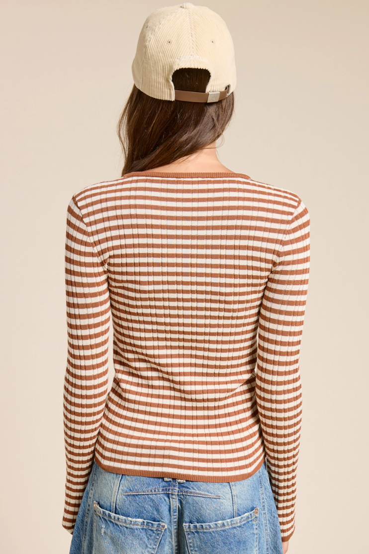 •MIA• ribbed knit long sleeve top