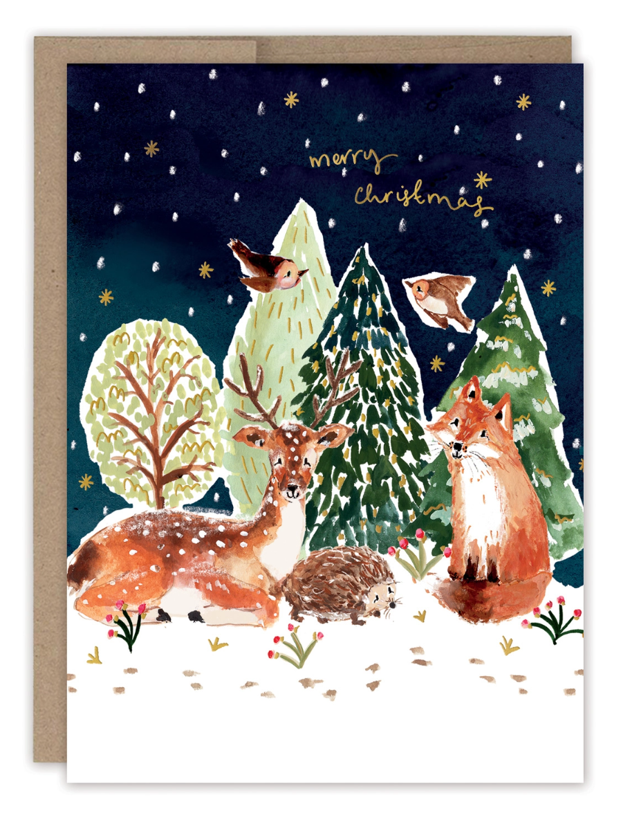 •SNOWY WOODLAND• holiday card