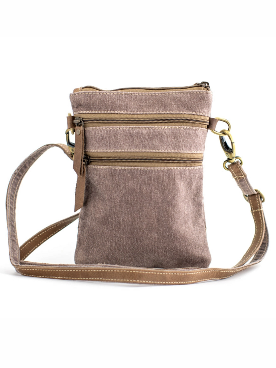 •PEONY• recycled canvas small sling