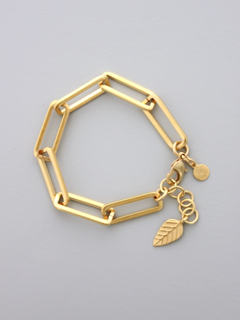 •PAPERCLIP• 18K gold plated bracelet