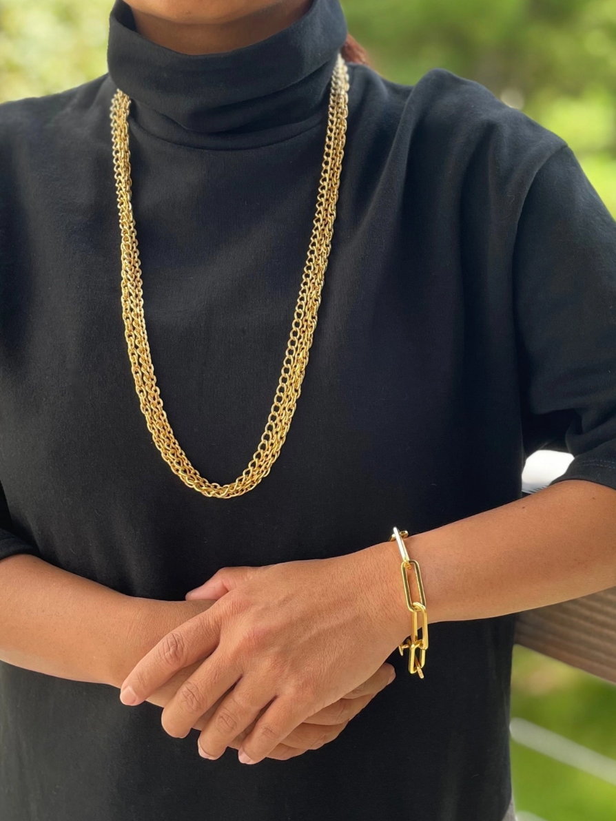 •PAPERCLIP• 18K gold plated bracelet
