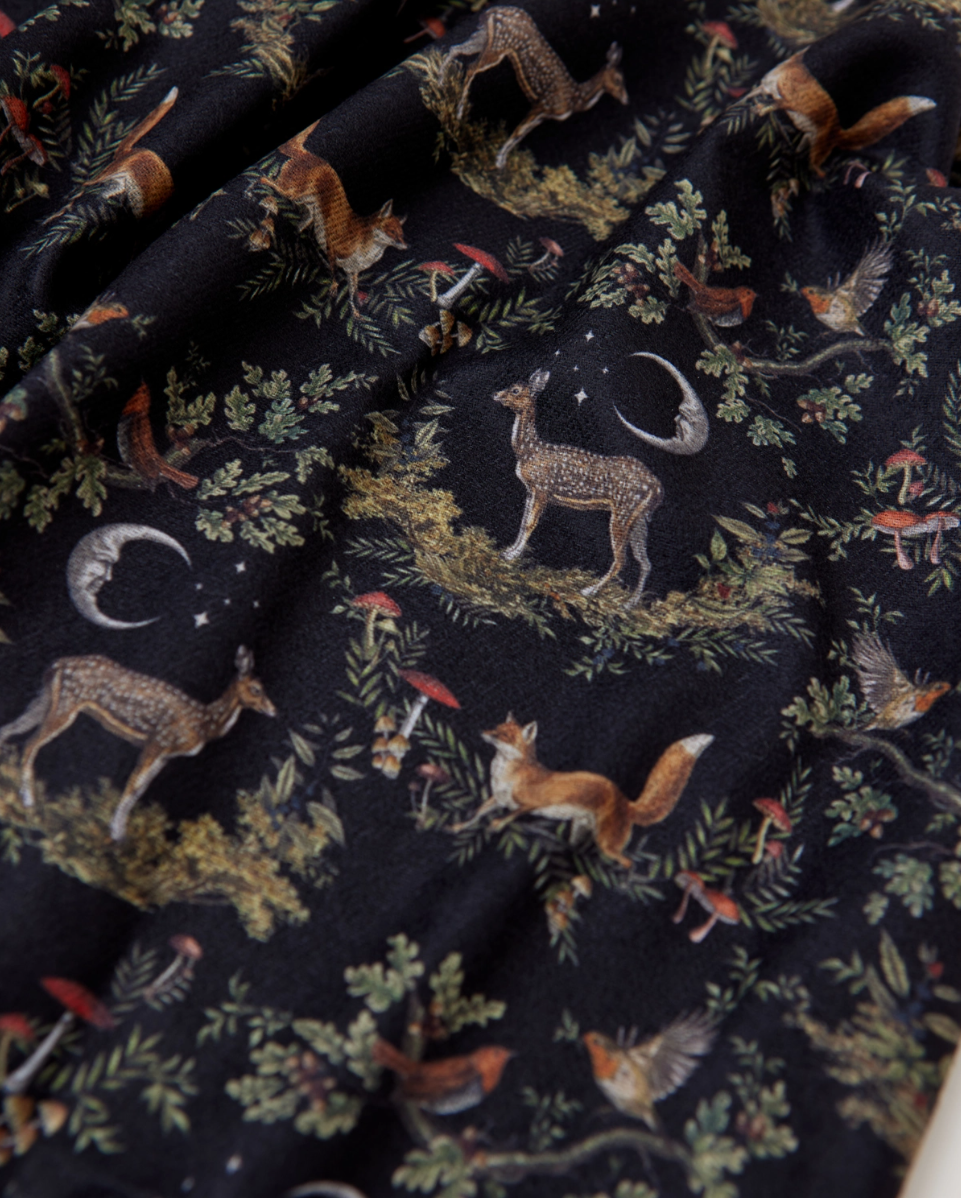 •A DARK NIGHT'S TALE• fringed scarf