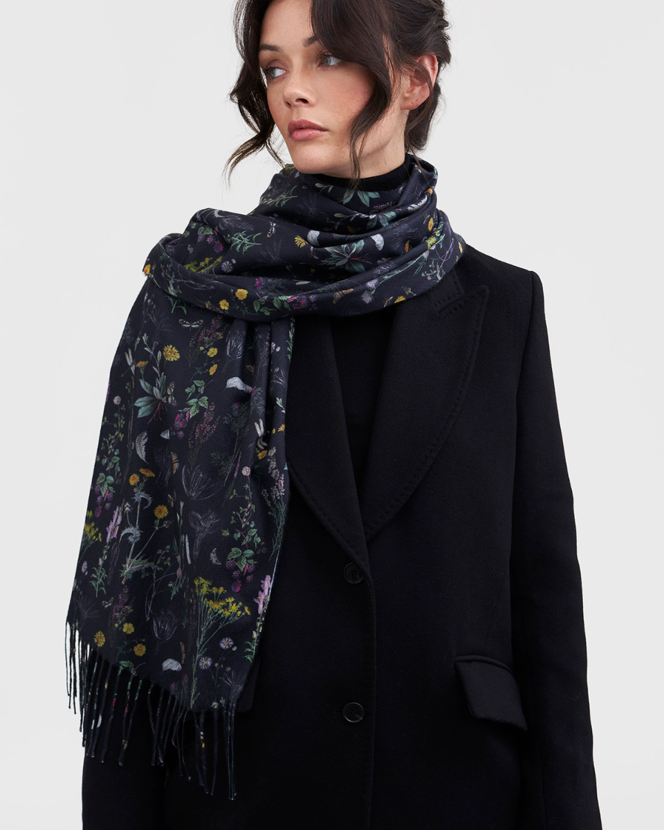 •DARK WILDERNESS• fringed scarf