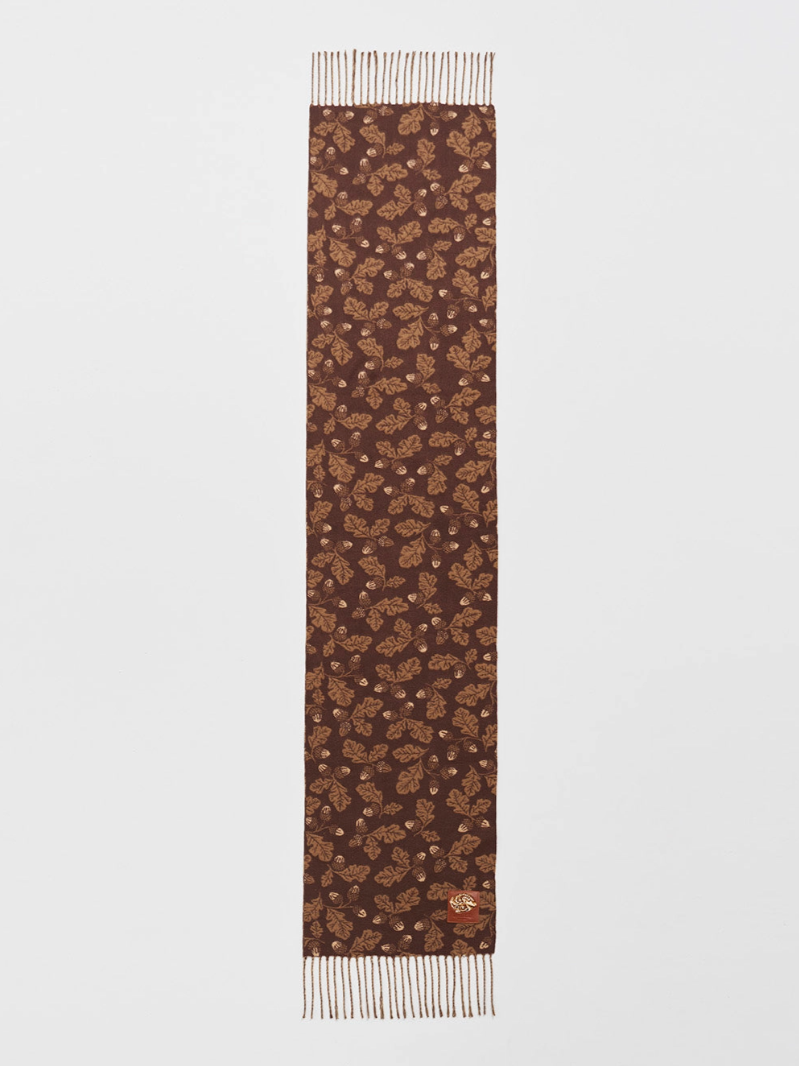 •CHOCOLATE ACORN• double sided jacquard scarf