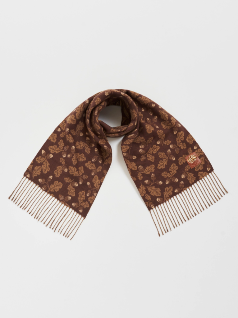 •CHOCOLATE ACORN• double sided jacquard scarf