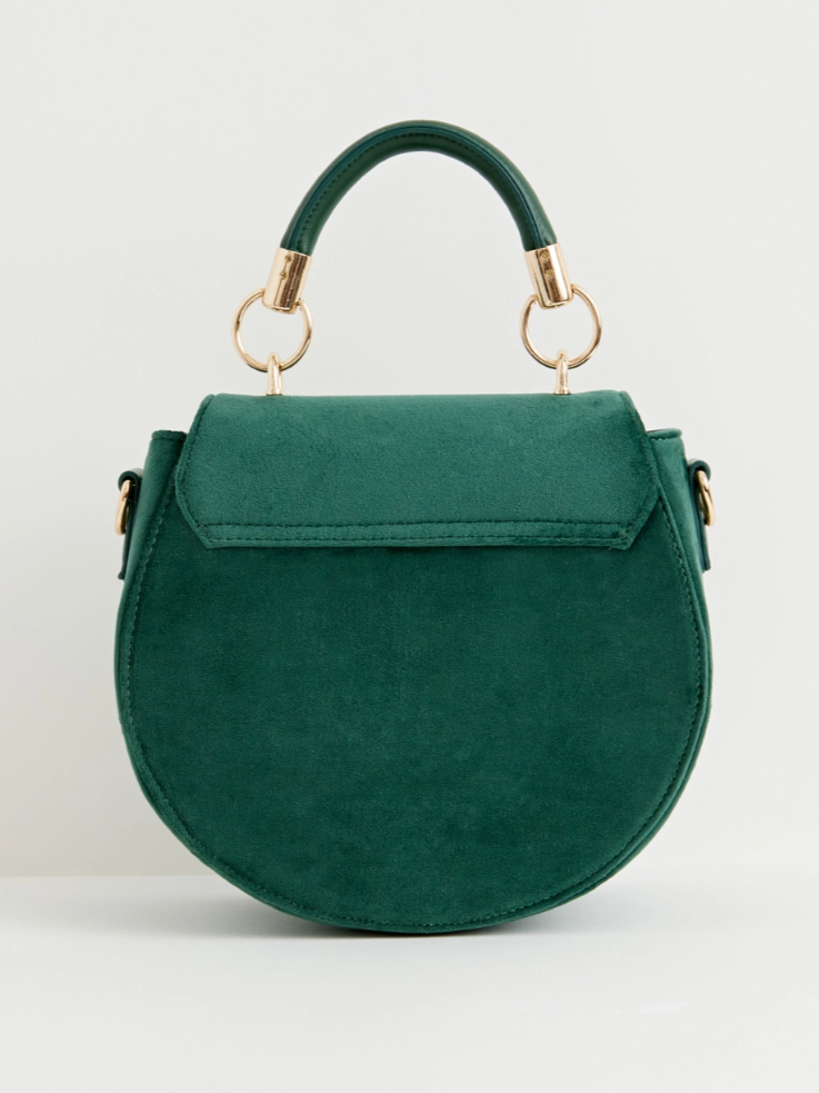 •ROBIN LOVE• embroidered velvet saddle bag