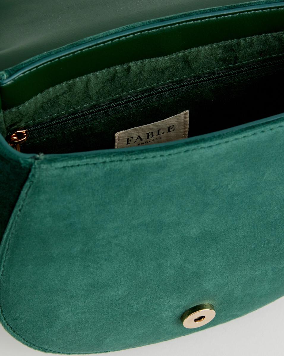 •ROBIN LOVE• embroidered velvet saddle bag