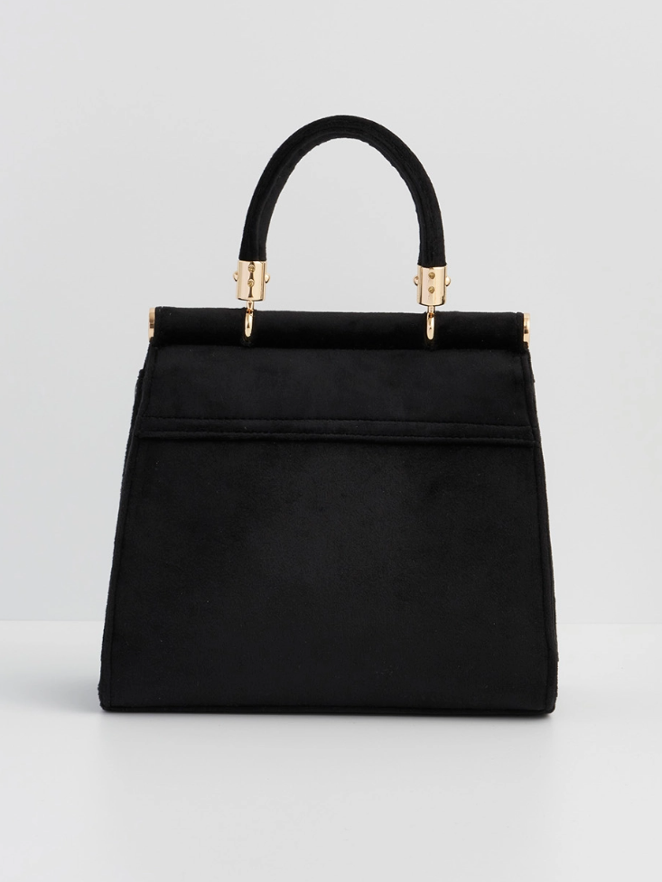 •DEER & MOON• embroidered velvet tote