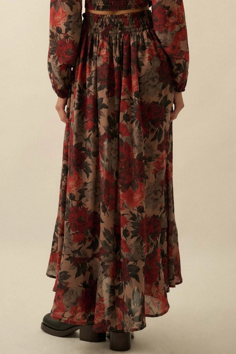 •ROSALIE• button front maxi skirt