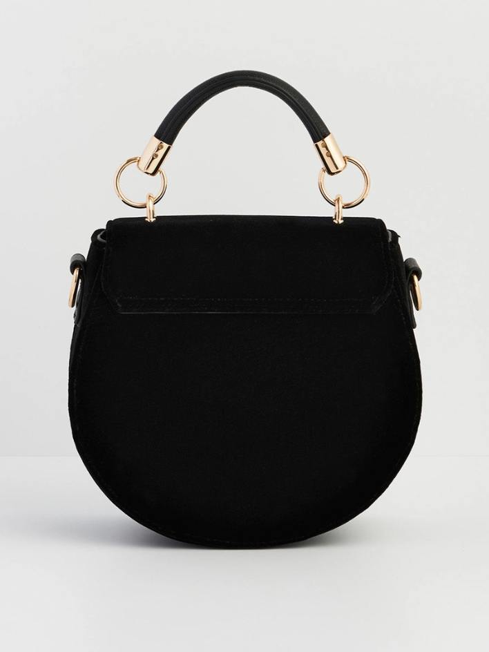 •FOX & OWL• embroidered velvet saddle bag