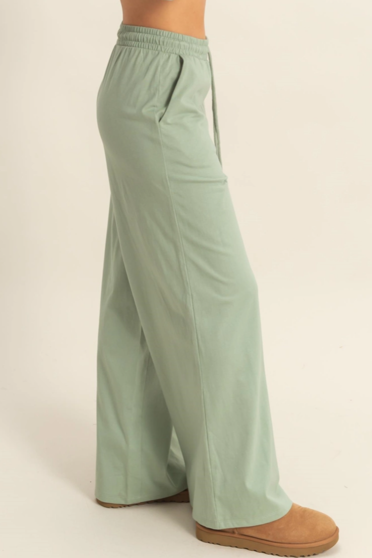 •AARON• wide leg cotton pants