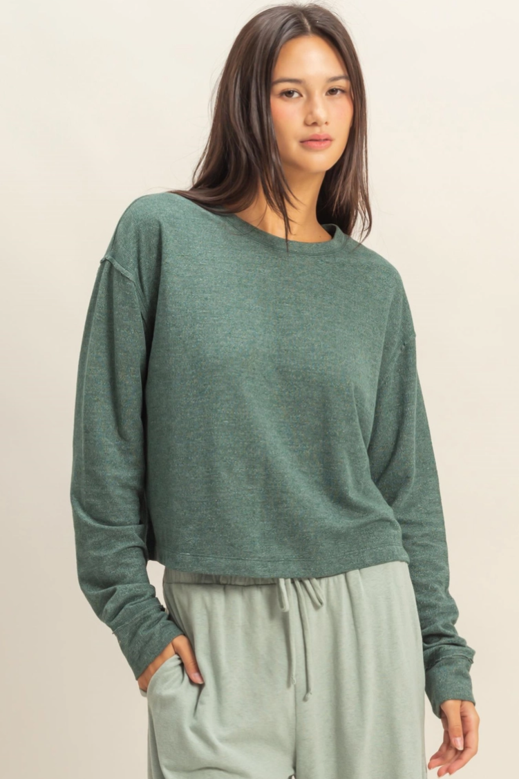 •REESE• cotton blend cropped sweatshirt