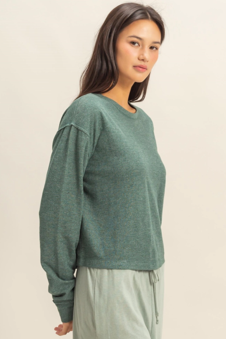 •REESE• cotton blend cropped sweatshirt