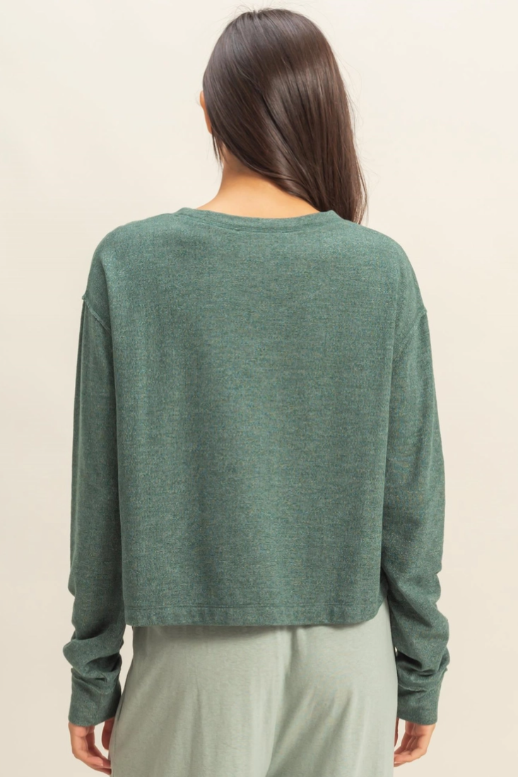 •REESE• cotton blend cropped sweatshirt