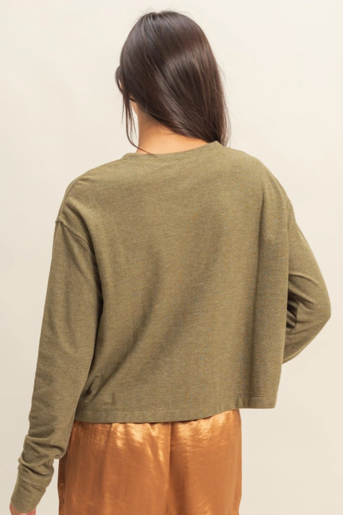 •REESE• cotton blend cropped sweatshirt