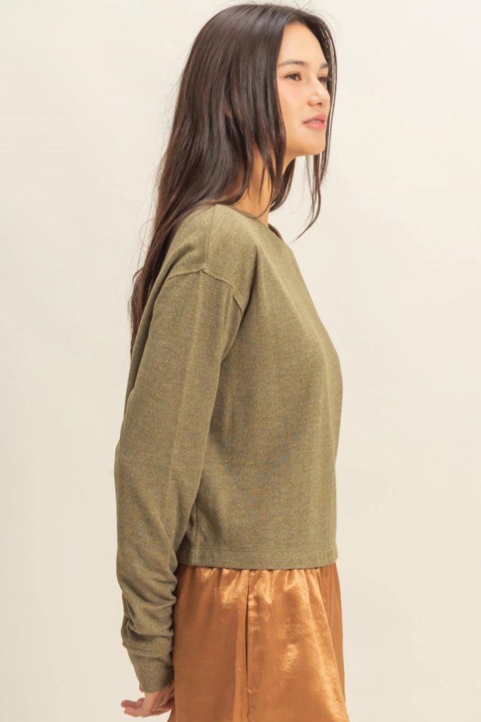 •REESE• cotton blend cropped sweatshirt