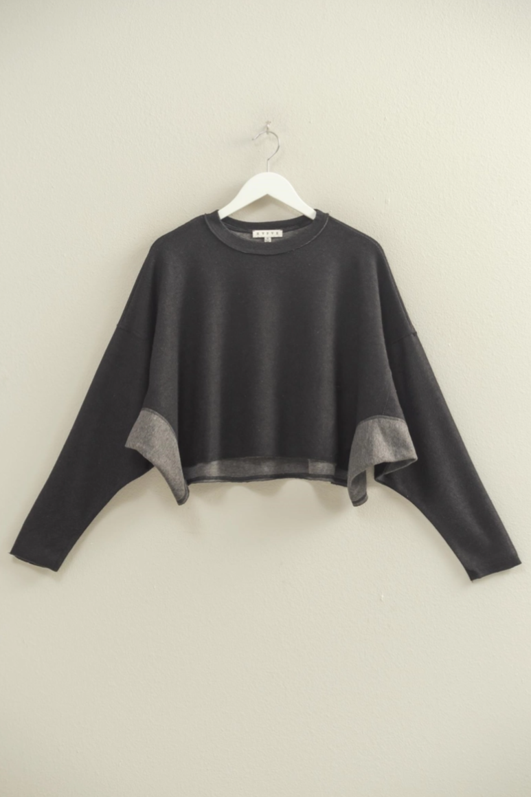 •DEMI• cotton blend cropped top