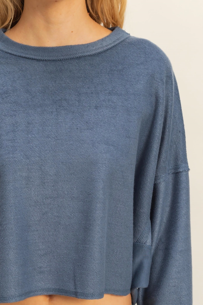 •DEMI• cotton blend cropped top