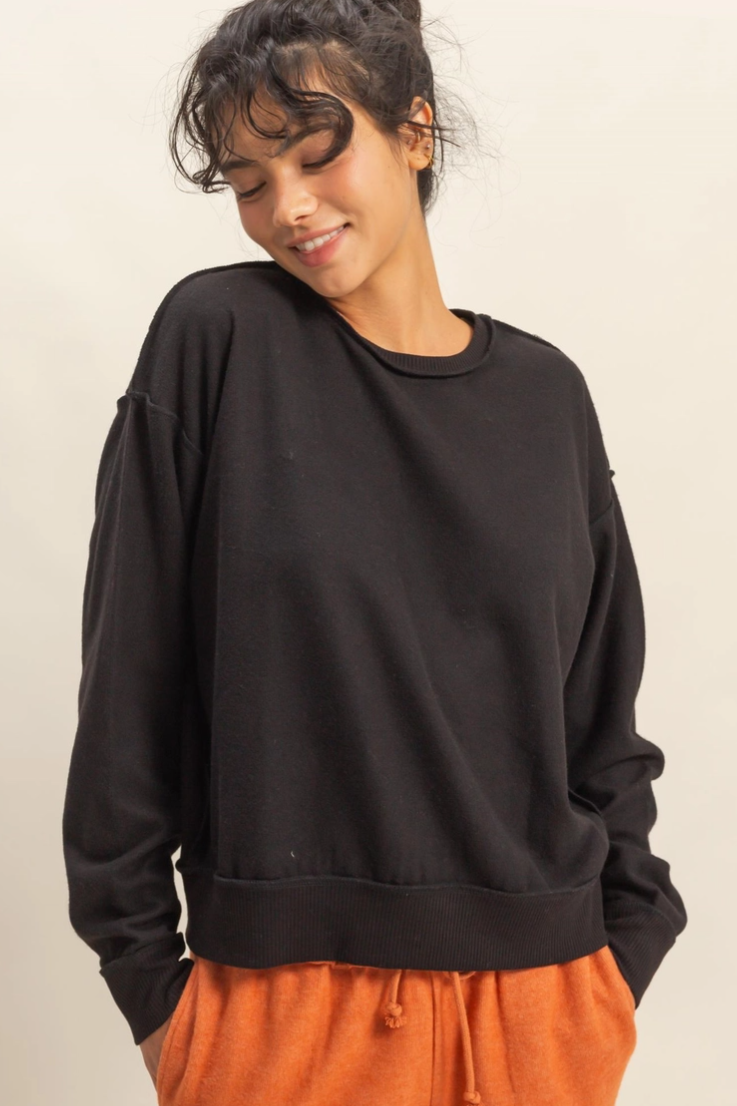 •CARLA• exposed seam sweatshirt