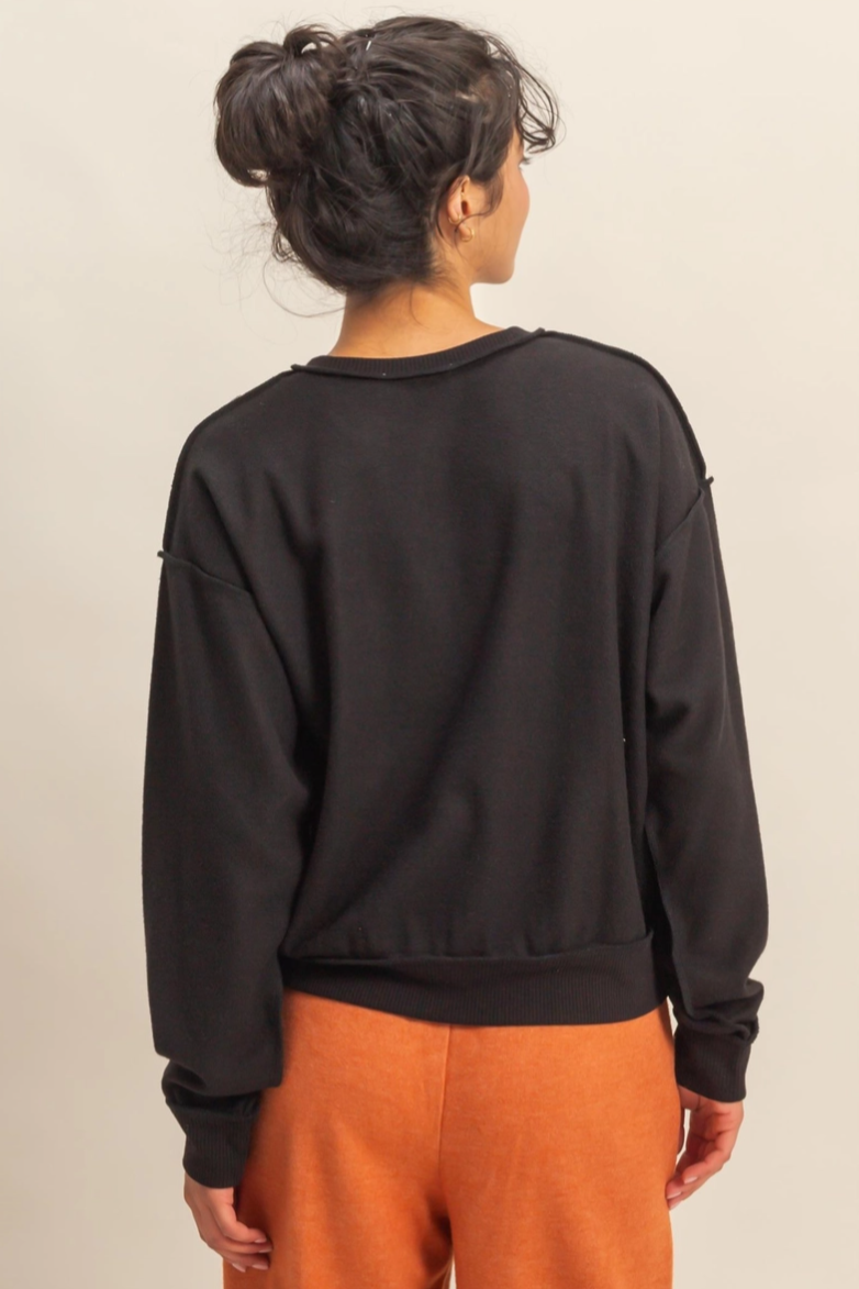 •CARLA• exposed seam sweatshirt