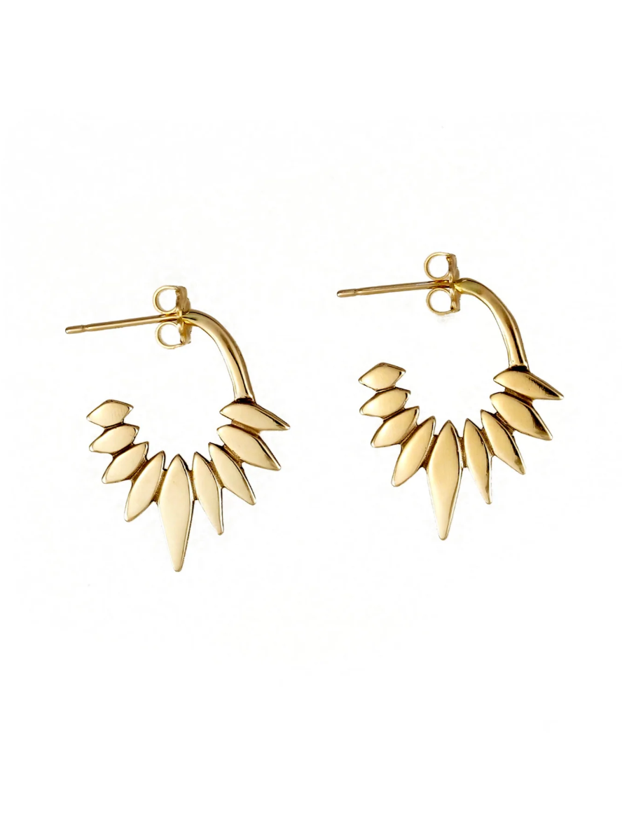 •UNI• gold hoop earrings