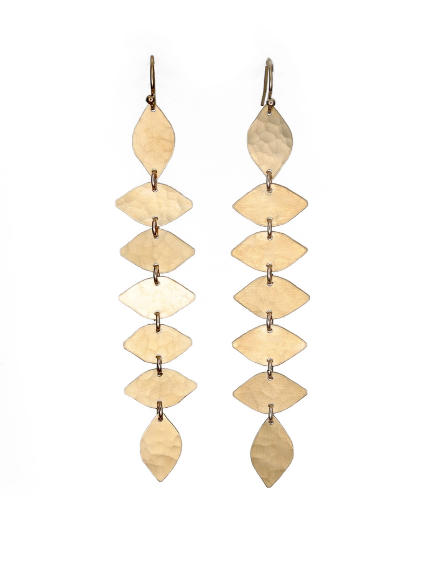 •IVY LONG• gold dangle earrings