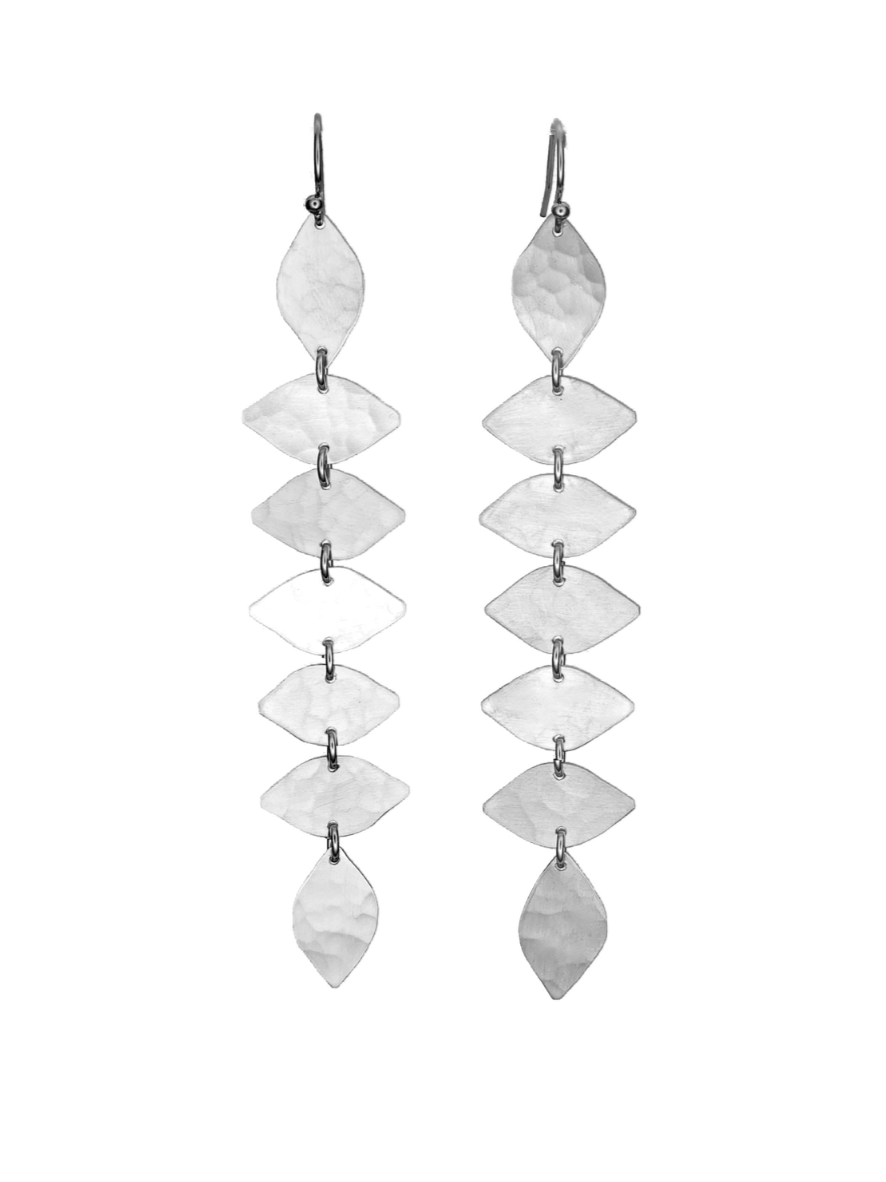 •IVY LONG• silver dangle earrings