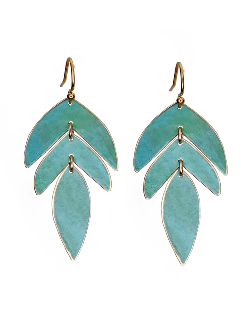 •PALMITA• patina gold dangle earrings