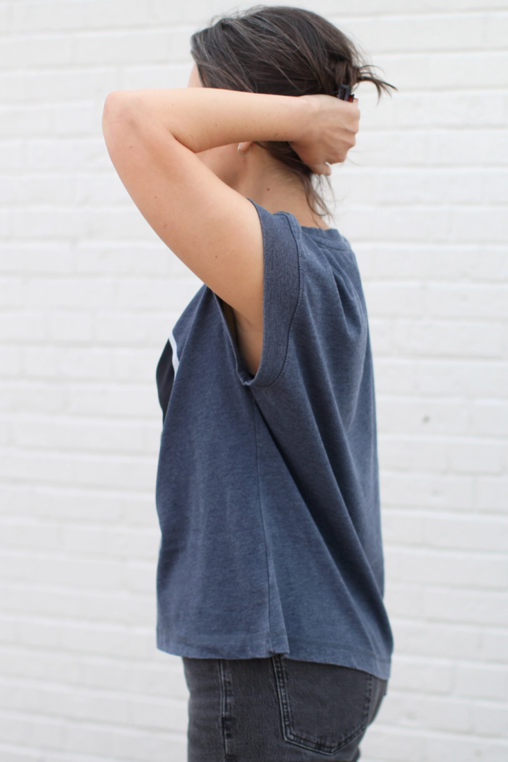 •ECLIPSE• cotton blend boxy tee (USA)