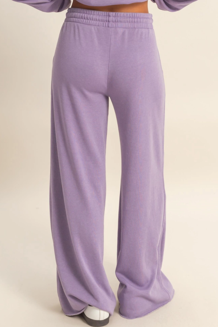 •TRACIE• french terry wide leg pants