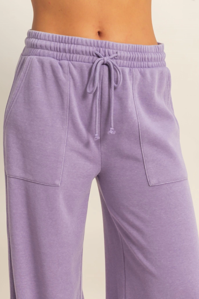 •TRACIE• french terry wide leg pants